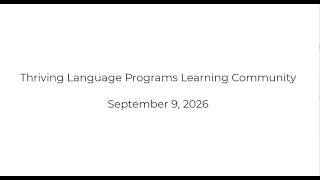 Using Enrollment Data to Advocate for World Language Programs (Dr. Erin Fell) - TLP