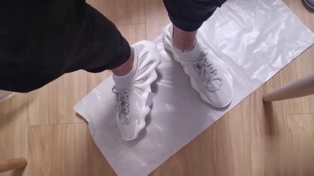 Yeezy 450 Cloud White On Feet
