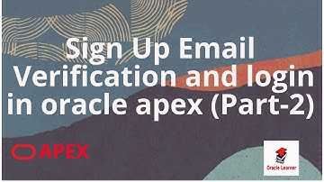 Sign In Verification in oracle apex application | Apex Application SignIn Email Verification(Part-2)