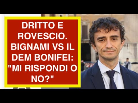 Video DRITTO E ROVESCIO. BIGNAMI VS IL DEM BONIFEI: MI RISPONDI O NO?