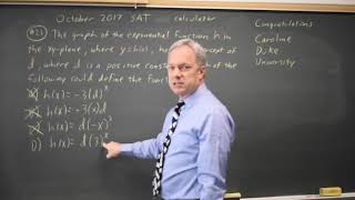 Oct 2017 SAT: Exponential equations - question #4-21