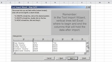 Importing data into Excel