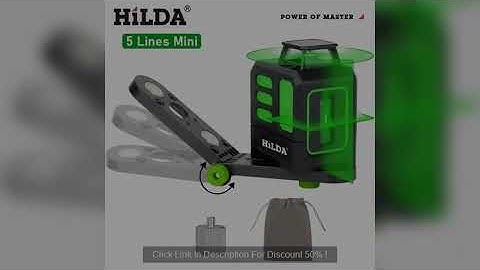 HILDA Laser Level 2 lines/5 Lines 360 Automatic Leveling Level Construction Tool Equipment Green Lig