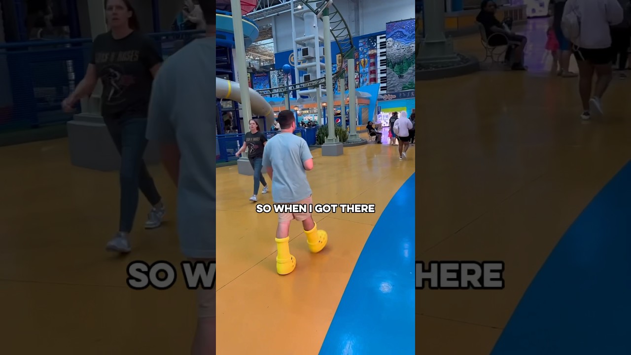 Wearing MSCHF Crocs Big Yellow Boots to the Mall of America🇺🇸