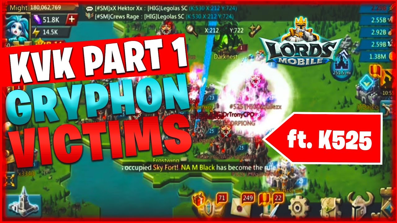 Lords Mobile ChaCha - KvK Part 1 - Rallying Gryphon Victims! 💀 - YouTube