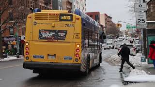 MTA NYCT #7985 on the M100 to Inwood 220th St at Amsterdam Av & W 155th St