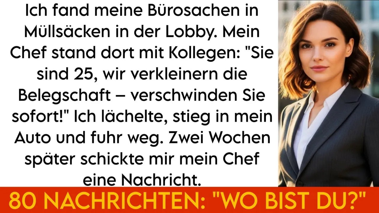 Ich kam von einer Geschäftsreise zurück – mein Büro lag in Müllsäcken in der Lobby