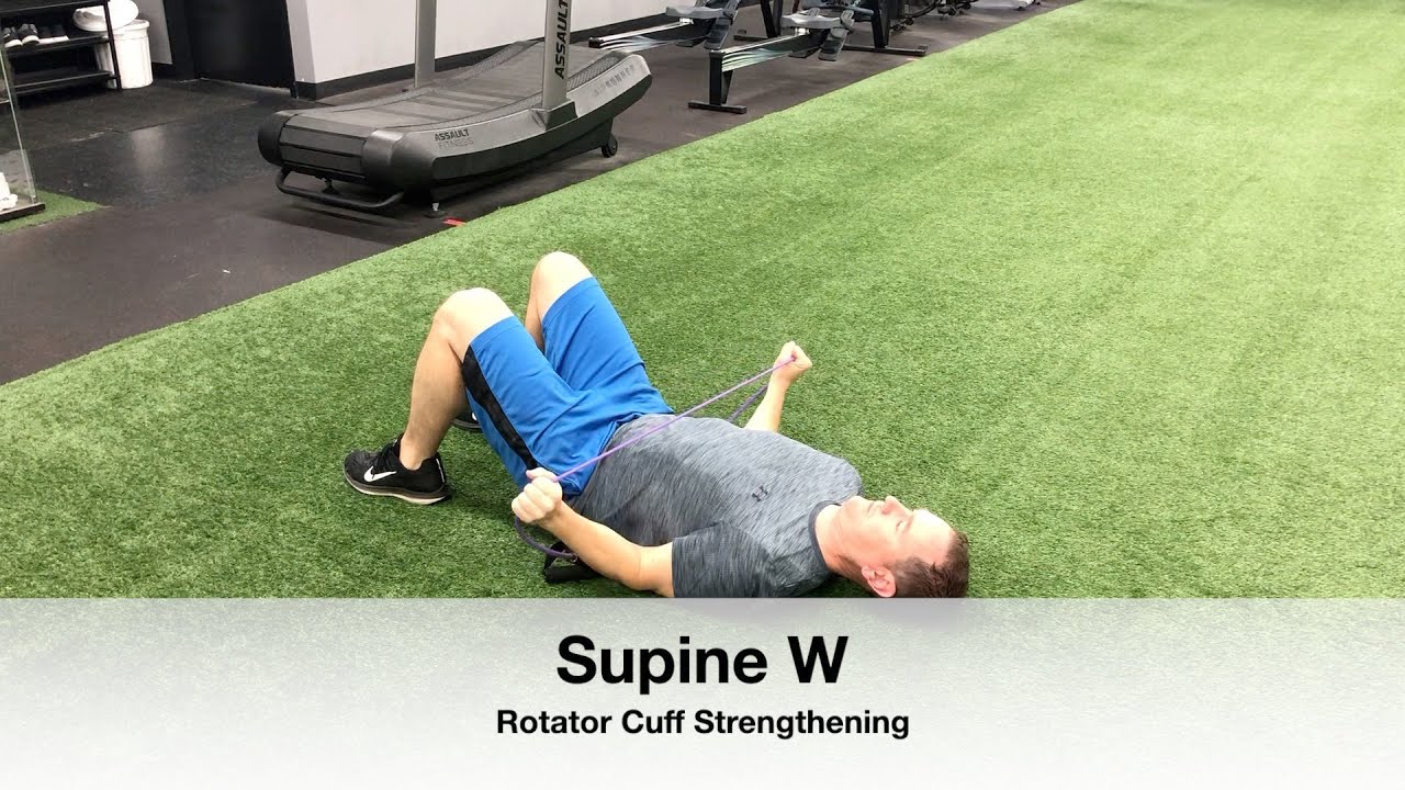 Supine W Rotator Cuff Exercise YouTube
