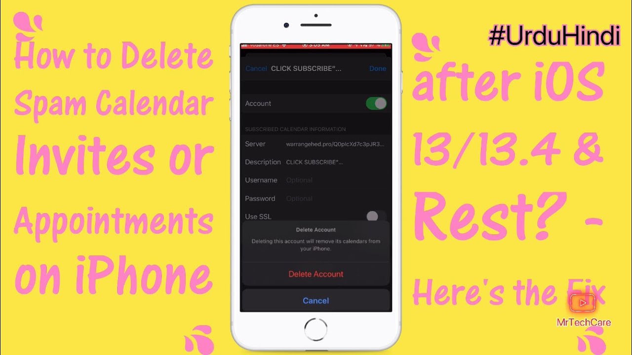 How To Delete Spam Subscribed Calendar On IPhone YouTube