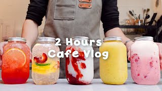 🧁지치고 힘들 땐 음료 ASMR로 힐링해요/주중의 여유로움/2시간 모음🍨2 Hours Vlog/Cafe Vlog/ASMR/Tasty Coffee#481