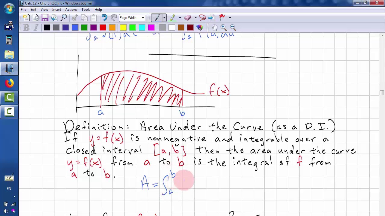 Calc 12 Chp 5.2 (2018) - Definite Integrals
