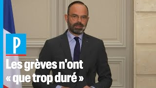 Édouard Philippe : la grève à la RATP et à la SNCF « n'a que trop duré »