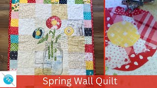 Flowers in a Jar, A Quilted Wall Hanging