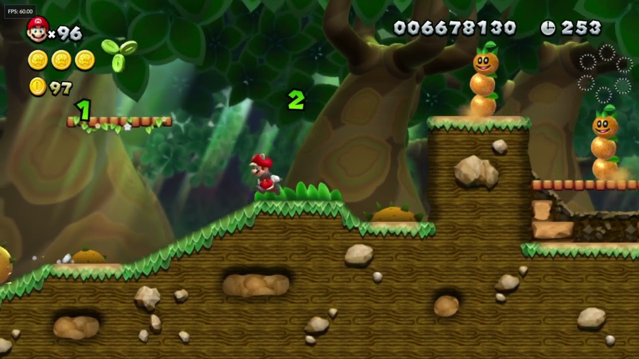 NSMBU Custom Level: "Mid-Forest Desert"