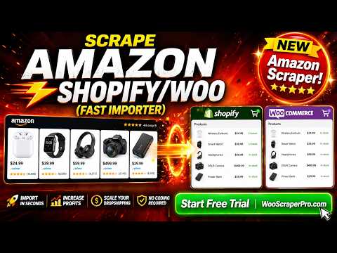 Scrape Amazon Products to Shopify & WooCommerce (Fast 2026 Importer)