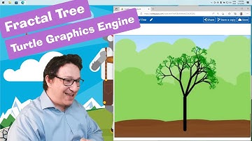Fractal Tree w/ Turtle Graphics in JavaScript | p5.js in codeguppy
