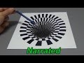 How To Draw A 3D Hole - Anamorphic Illusion (Narrated)