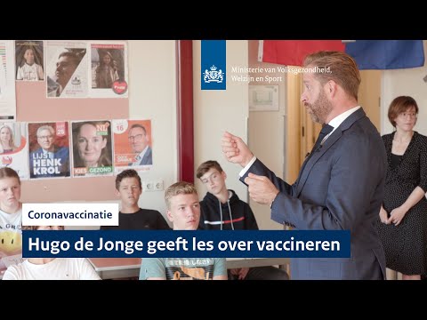 Scholieren trappen schooljaar af met coronales van Hugo de Jonge ??? | Coronavaccinatie