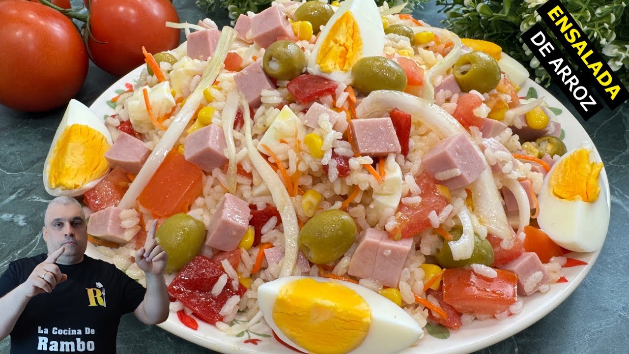 Ensalada de ARROZ - Receta Rápida, Fácil y Muy Rica. 😋 Ensalada De Verano 😎