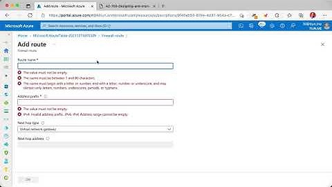 AZ-700 Lab M06-U7: Deploy and configure Azure Firewall using the Azure portal