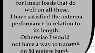 80 meters band Linear Loaded Dipole antenna.wmv Small Cheap Linear Loaded 80m Dipole