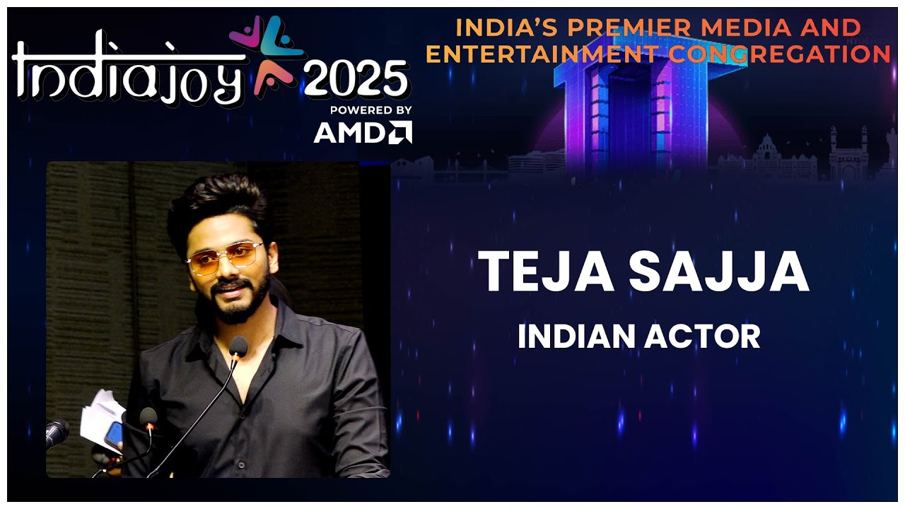 Hero Teja Sajja Superb Speech At IndiaJoy 2025 Event | Hyderabad’s Biggest Creative Fest
