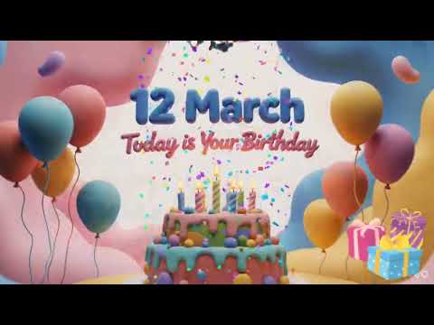 Happy Birthday 12 March! |🎂 Best Birthday Wishes Video for 12 March 🎉 |@Edit_with_Varghese