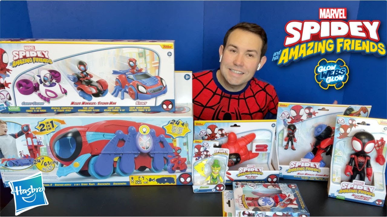 Spidey and His Amazing Friends, Web Squad Figure Set, Marvel, Toddler Toy