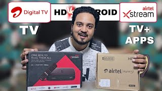 Airtel DTH HD Box Vs Airtel Xstream Android Box Comparison | Airtel DTH