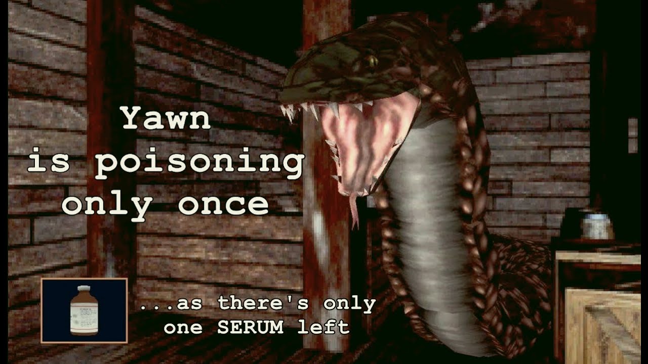 Can't be poisoned more than once | Resident Evil: Director's Cut