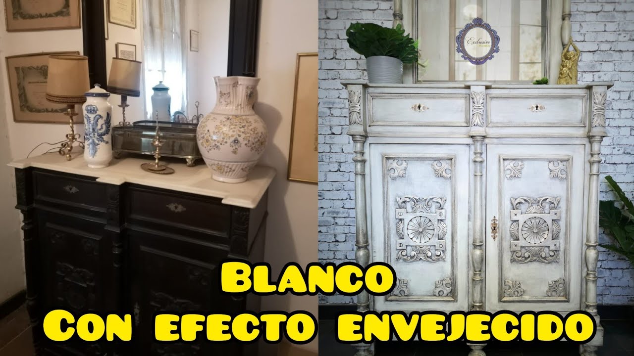 PINTAR o RESTAURAR Mueble Antiguo en BLANCO CON EFECTO ENVEJECIDO