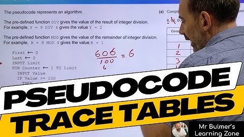 Trace Tables using Test Data with Pseudocode Algorithms - Step-by-Step Lesson from the Classroom