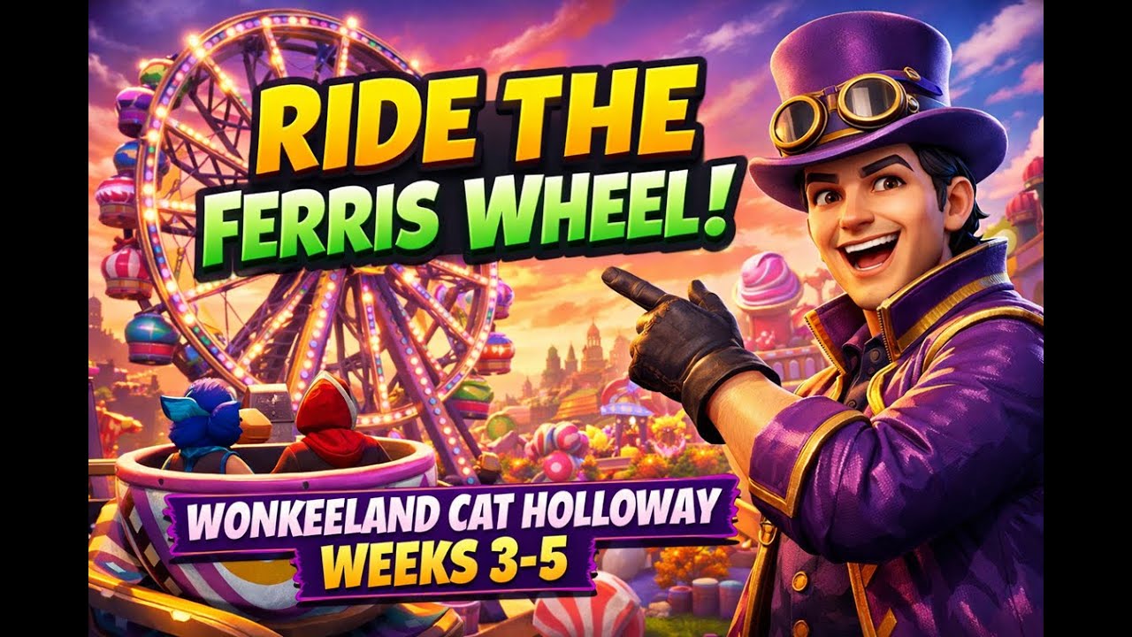 🎡 Ride the Ferris Wheel at Wonkeeland Cat Holloway | Fortnite Weeks 3–5 Challenge Guide 🎮