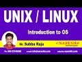 Introduction to UNIX (OS) | UNIX Tutorial | Mr. Subba Raju