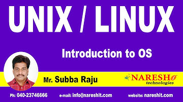 Introduction to UNIX (OS) | UNIX Tutorial | Mr. Subba Raju