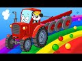 Биби и Машины Помощники - Автовышка Подъемный Кран Трактор на Стройке - Машинки Для Детей