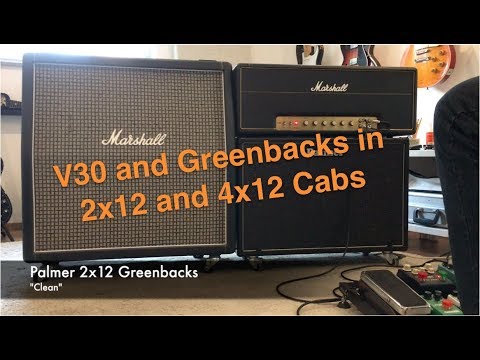 Celestion Vintage 30 And Greenback Speakers In 2x12 And 4x12