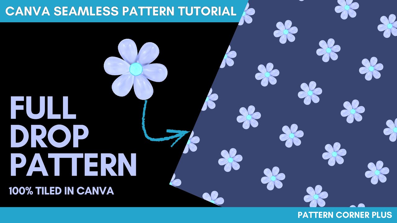 How to Make a Full Drop Seamless Pattern in Canva (Spot-Like Motifs ...