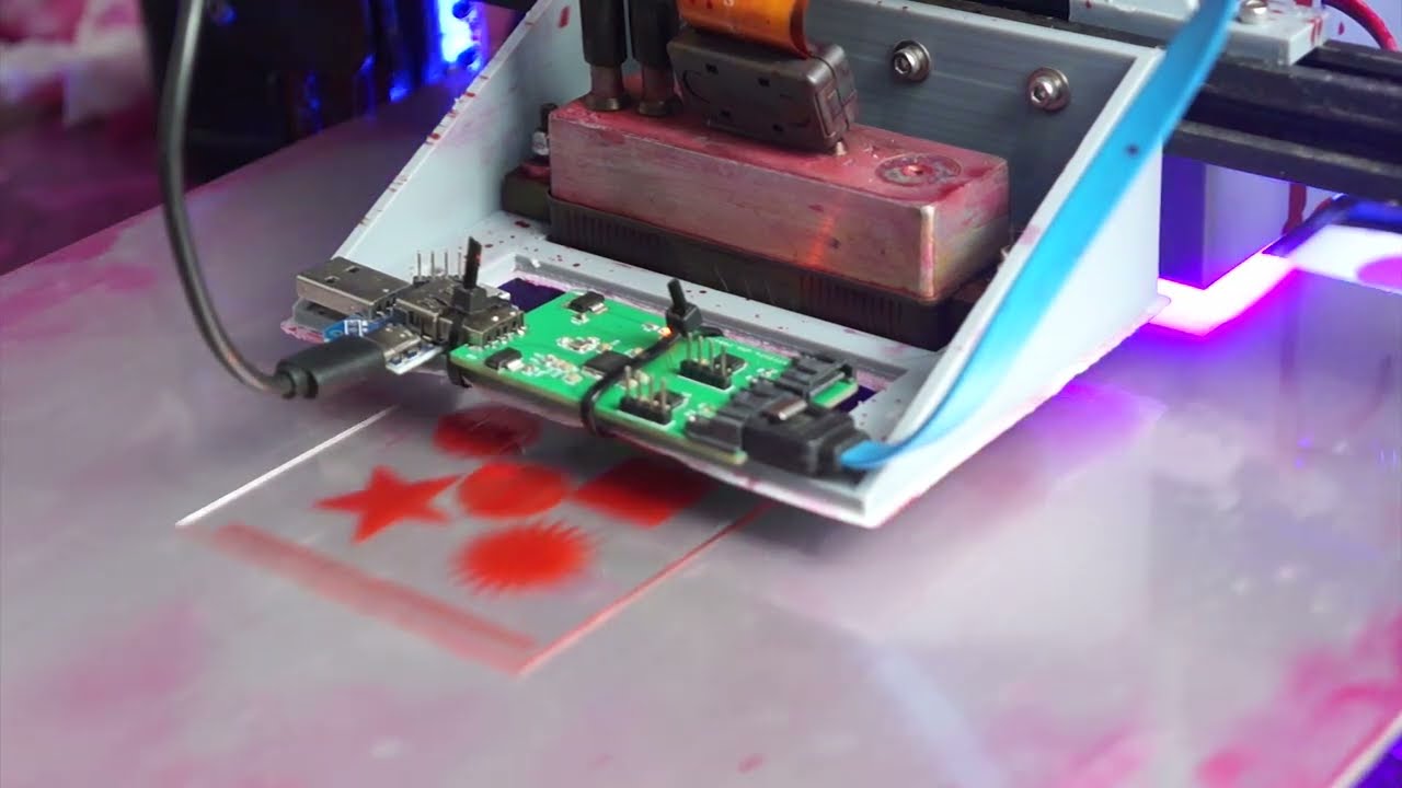 trying to print cube use diy inkjet 3d printer