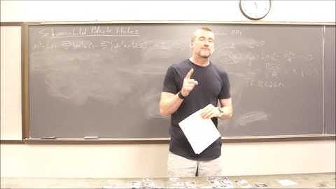 General Relativity Topic 24: Schwarzchild Black Holes