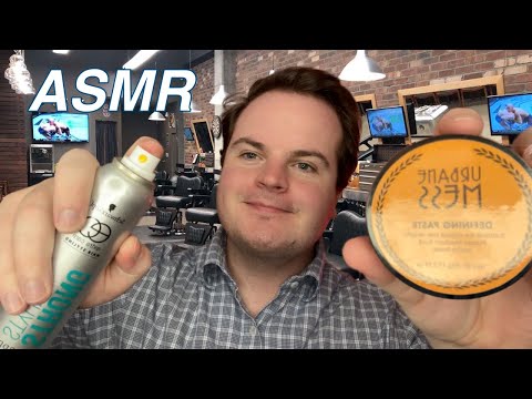 fast and aggressive ASMR hair styling WITH PRODUCTS