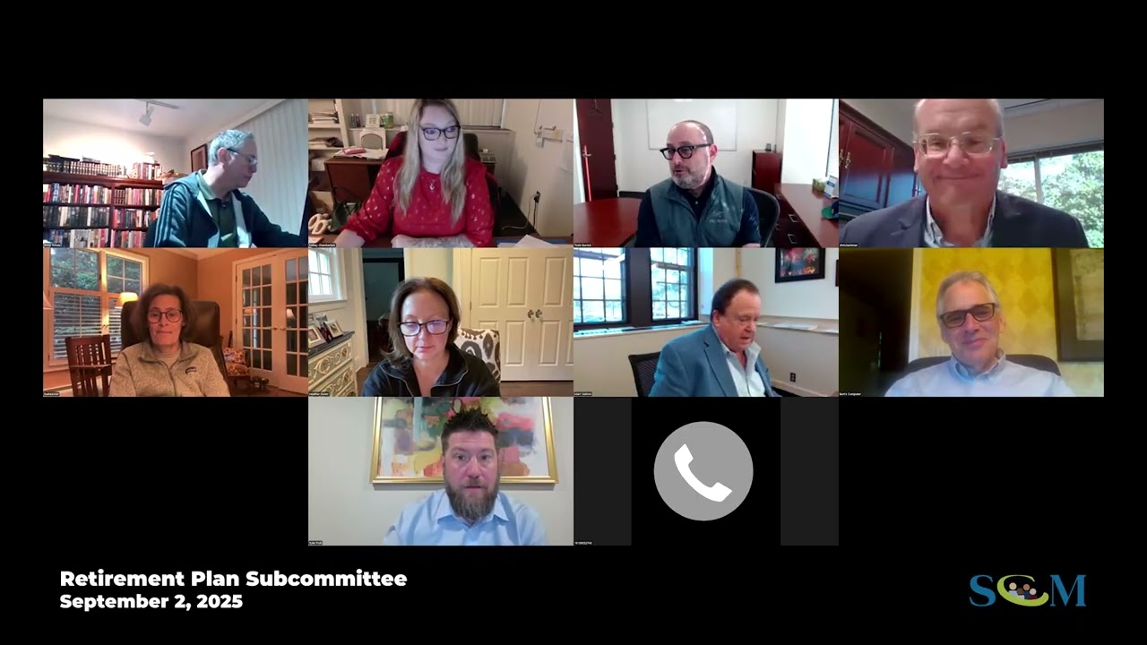 Retirement Plan Subcommittee Meeting - September 2, 2025