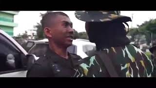 Brimob Junior tantang senior begini jadinya