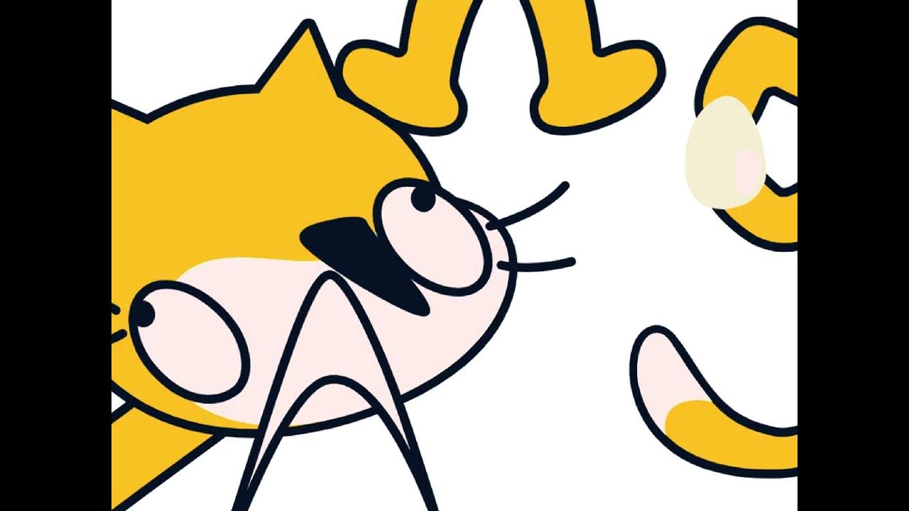 scratch 3.0 show the egg but the cat slowly glitches out of existence