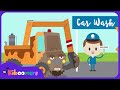 Construction Car Wash Song for Kids | Construction Trucks for Children | The Kiboomers