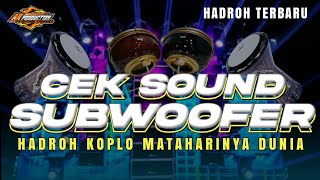 (TEST SUBWOOFER) CEK SOUND PAKE HADROH HOREG - Koplo Full Bass Terbaru 2024