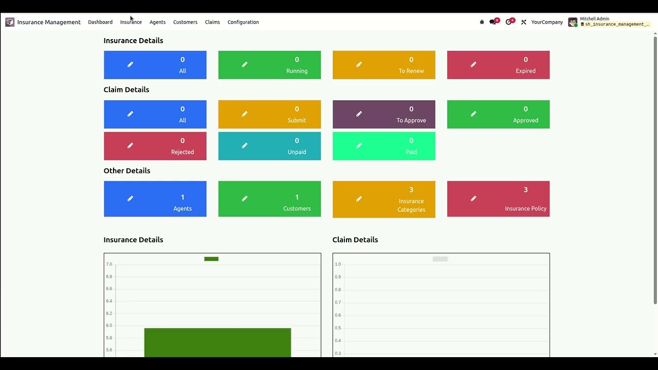 Insurance Management System - Sequential Category Codes and Quick Insurance Creation Odoo V19
