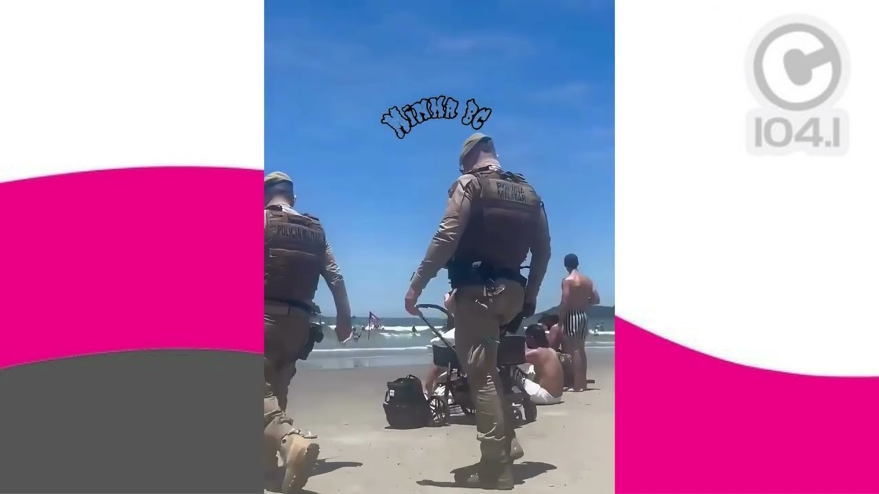 Som alto na praia e bebê exposto ao sol quente gera indignação e mobiliza a Polícia Militar em BC