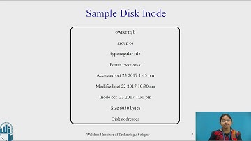 1   Internal Representation of Files Inodes