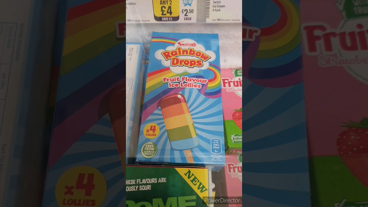 New Rainbow drops ice lollies available in Iceland🇬🇧🤩 